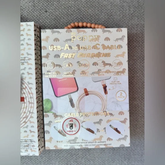 🐾 XO Poppy Dachshund iPhone 16 Pro Max Case + 10ft USB-C Fast Charging Cable - Picture 7 of 8